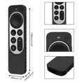 thumbnail image 2 of Shockproof Silicone Remote Control Case Compatible for 2021 Apple TV 4K Remote Control Accessories Non-slip Stripe Protective Case Black, 2 of 9