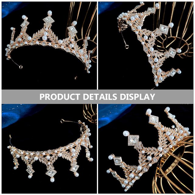 unbranded Tiara Para Novia Con De Imitación Y Para En Bodas Y Banquetes