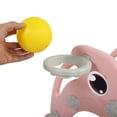 thumbnail image 2 of CIPACHO Kids Folding Slide Set, Dolphin Pattern Toys, Indoor Outdoor Toddler Playground with Basketball Hoop, Ball, Pink, 2 of 7