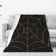 thumbnail image 1 of Balery Golden Spider Web Manta de Felpa Suave y Acogedora – Cobija de Franela Aterciopelada para Cama, Lavable y Cálida para Sofá, Mascotas, Transpirable-50"x40", 1 of 7