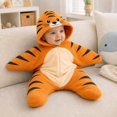 thumbnail image 5 of GiLiling Baby Cow Starfish Hooded Onesie for Boys Girls, Fleece Swaddle Jumpsuit, Infant Outfit Newborn Halloween Photo Prop Sleep Sack, 5 of 7