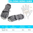thumbnail image 2 of Ski Gloves，Snow Gloves for Men Waterproof Winter Snowboard Gloves Cold Weather Skiing, 2 of 5
