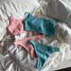 thumbnail image 1 of Conjunto de dos piezas de tanga con tirantes de jacquard de punto cómodo, nuevo estilo de verano 2025, ropa de hogar para mujer, 1 of 3