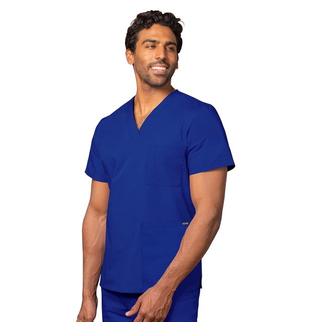 Adar Universal Unisex Scrub Set - Unisex V-Neck Scrub Top & Tapered Drawstring Scrub Pants