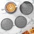 thumbnail image 6 of HFHOME Coasters for Drinks 6 Pack Silicone Coasters Set with Holder, Drink Coaster for Coffee Table, Table Cup Mat Desk Coaster for Drinks, Bar Coasters for Home Decor Tabletop Protection Gift - Gray, 6 of 9