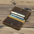 thumbnail image 4 of Estuche para tarjetas de cuero de vaca con capa para la cabeza para hombre, funda para licencia de conducir, funda para tarjetas de crédito, tarjetero, monedero, 4 of 6