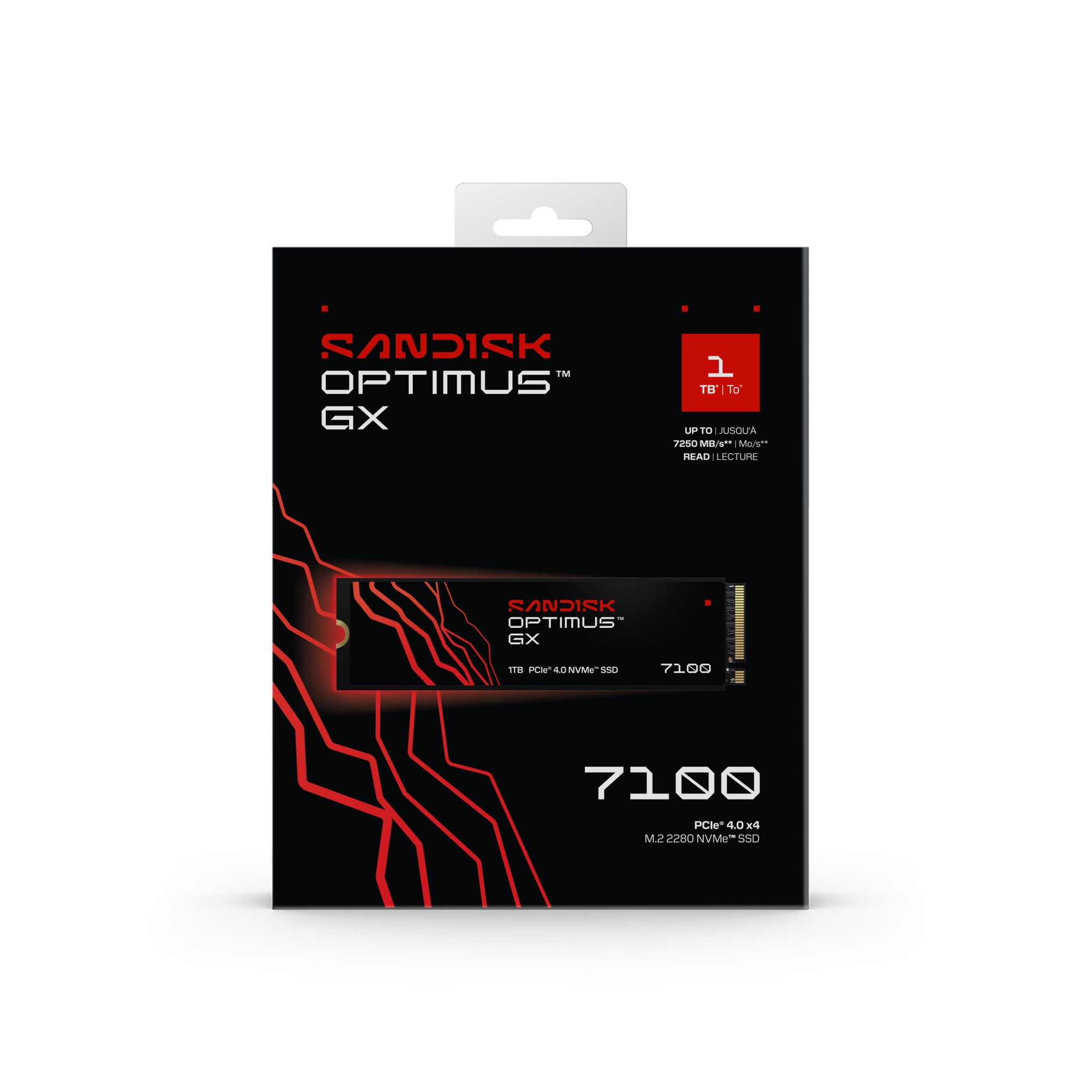SANDISK Optimus GX 7100 1TB NVMe Internal Gaming SSD Solid State Drive - Gen4 PCIe, M.2 2280, Up to 7,250 MB/s