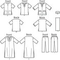 thumbnail image 2 of Butterick Sewing Pattern 6748 - Misses'/Men's Tunic, Caftan, Pants, Hat and Head Wrap, Size XM (S-M-L), 2 of 3
