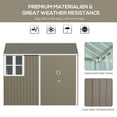 thumbnail image 4 of Outsunny 8'x6' Metal Garden Storage Shed with Doors, Windows & Vents, Galvanized Steel, Gray, 4 of 10