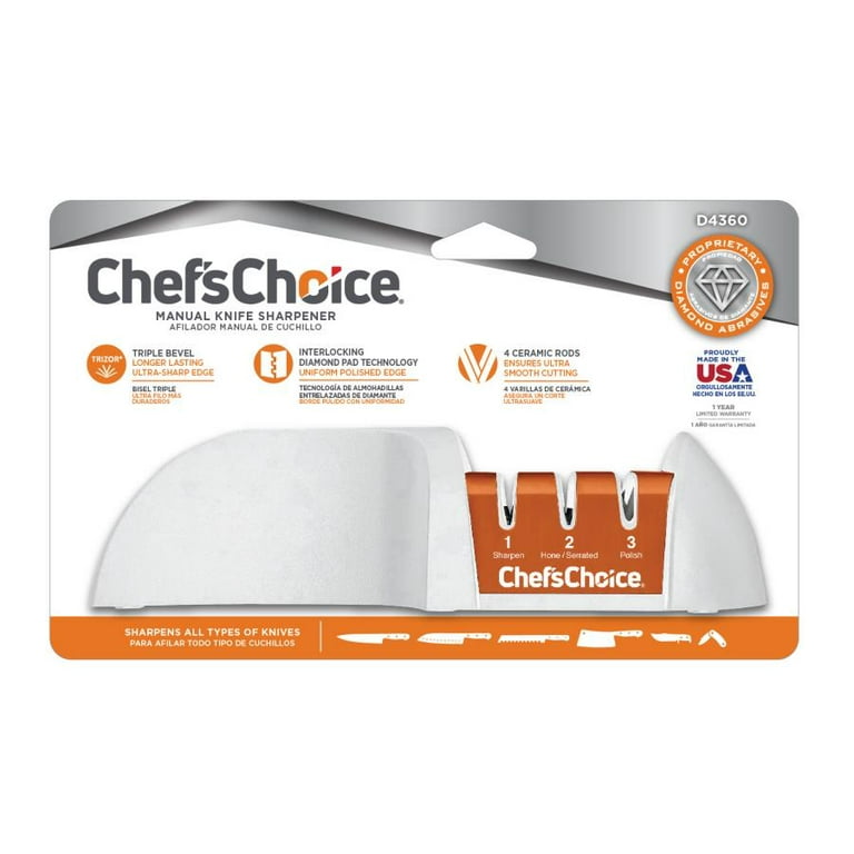 Chef'sChoice Manual Knife Sharpener for 20-Degree Knives, G436 & Reviews