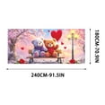 thumbnail image 2 of Valentine's Day Garage Door Cloth Flag – Romantic Heart Background Hanging Banner, Garage Runner Decor for Party and Holiday Outdoor Decorative Flag, 2 of 5