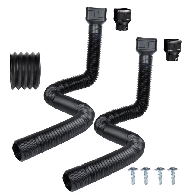 Extensiones de desagüe para canaletas Prestantious de 7 pies de largo, paquete de 2
