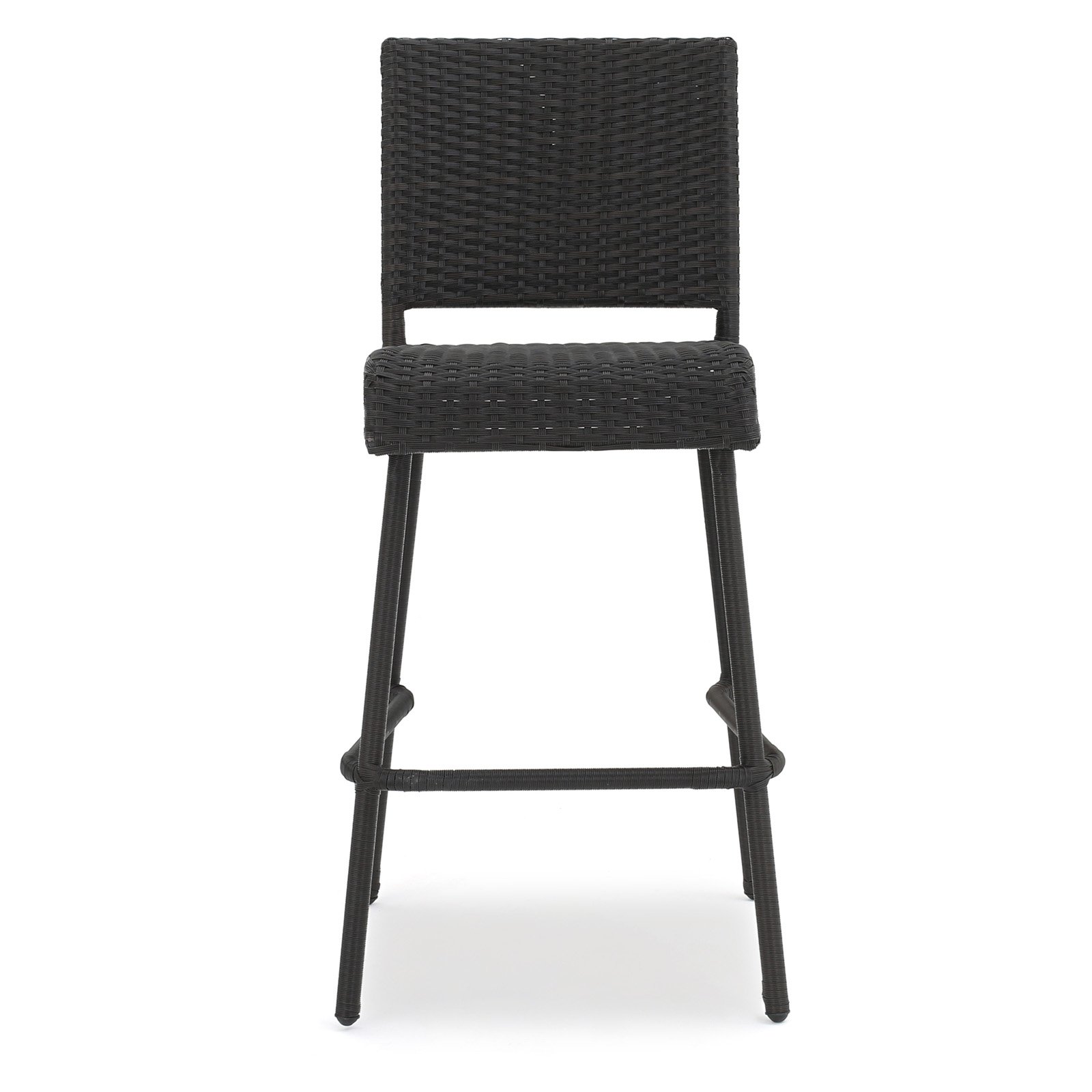 Trestle 29-Inch Outdoors Dark Brown Wicker Barstools (Set of 2) - image 3 of 11