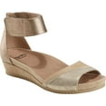 thumbnail image 1 of Women's Earth Ficus Sagittarius Ankle Strap Sandal Gold Metallic Leather 6.5 M, 1 of 5
