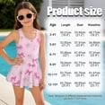 thumbnail image 6 of Uorisanigo Pink Bow Girls Swimsuit One Piece Back Strap Beach Swimming Suit Sleeveless Swim Dress Pool Party, Size 3-4, 6 of 6
