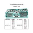 thumbnail image 1 of 20 Pieces/Set Taps Screw Thread Steel Twisted Accessory Spanner Plating Hand Tools Multi-purpose Maintenance Hardware Accessory Silver, 1 of 1
