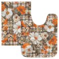 thumbnail image 7 of Yayeee Bath Rugs for Bathroom Floor Set of 2 Non Slip Fluffy Soft Absorbent Mat, Rustic Floral, 7 of 7