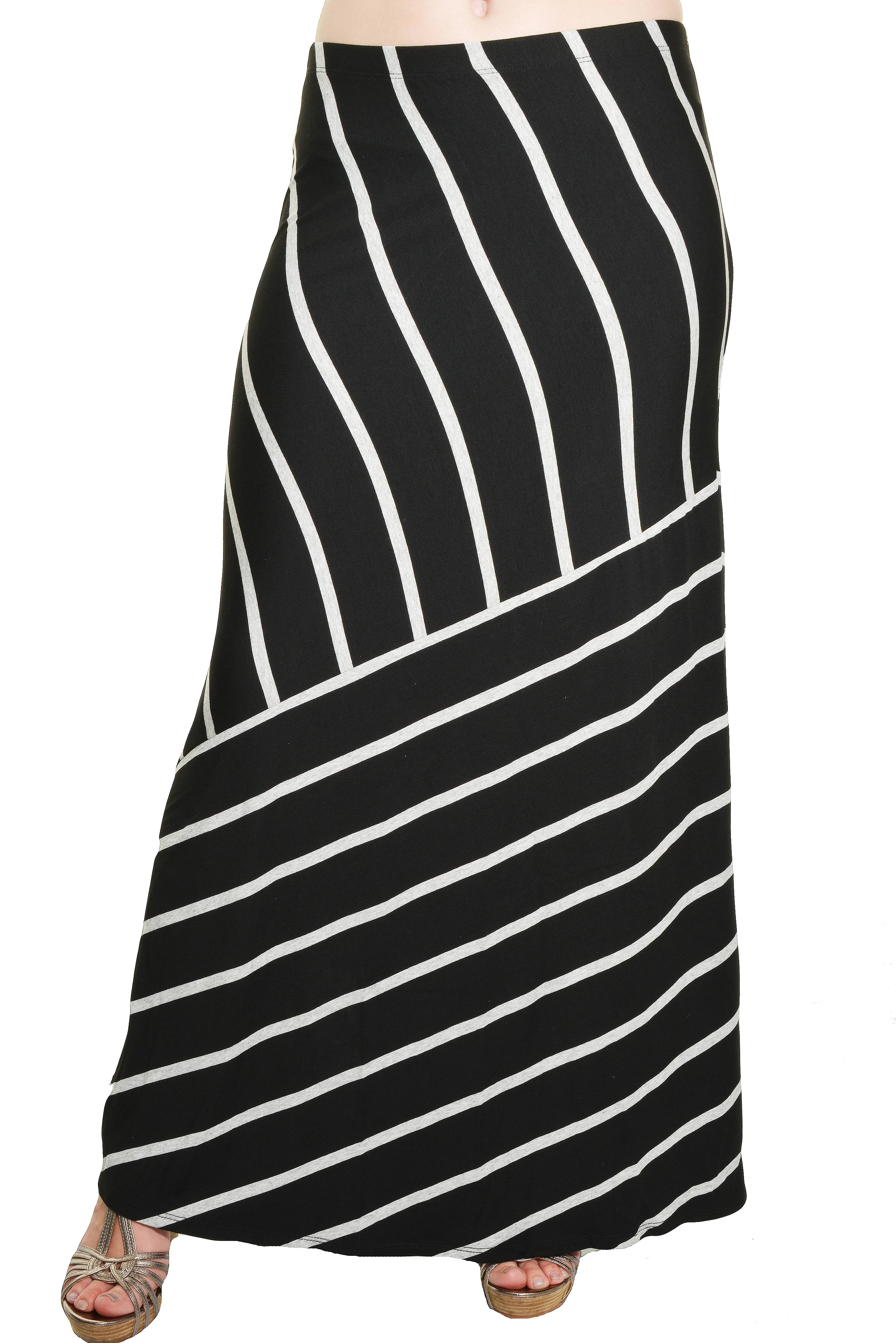 Women's Matty M Long Full Length Maxi Skirt Black White Palm Teal Pull On NWT 