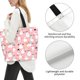 thumbnail image 3 of Balery Cute Pink Snowman Cat Bolsa Tote Estilo Estético con Cremalleras, Bolsa de Hombro, Bolsa de Compras Grande y Plegable, 3 of 8