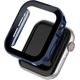 thumbnail image 1 of Straight Edge Case Compatible with Apple Watch 41mm Series 7 with Tempered Glass Screen Protector, iWatch Full Protective Hard PC Bumper Case Face Cover (Blue), 1 of 5