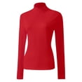 thumbnail image 5 of Women's Turtleneck Long Sleeve Shirts Slim Fitted Lightweight Base Layer Casual Tops, 5 of 5