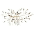 thumbnail image 1 of Wedding Hair Comb Elegant: Fake Crystal Large Bridal Headpiece Bride Side Comb, 1 of 6