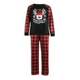 thumbnail image 1 of xiaxaixu Hauts Imprimés Faon et Pantalons à Carreaux Pyjamas Parent-Enfant, 1 of 8