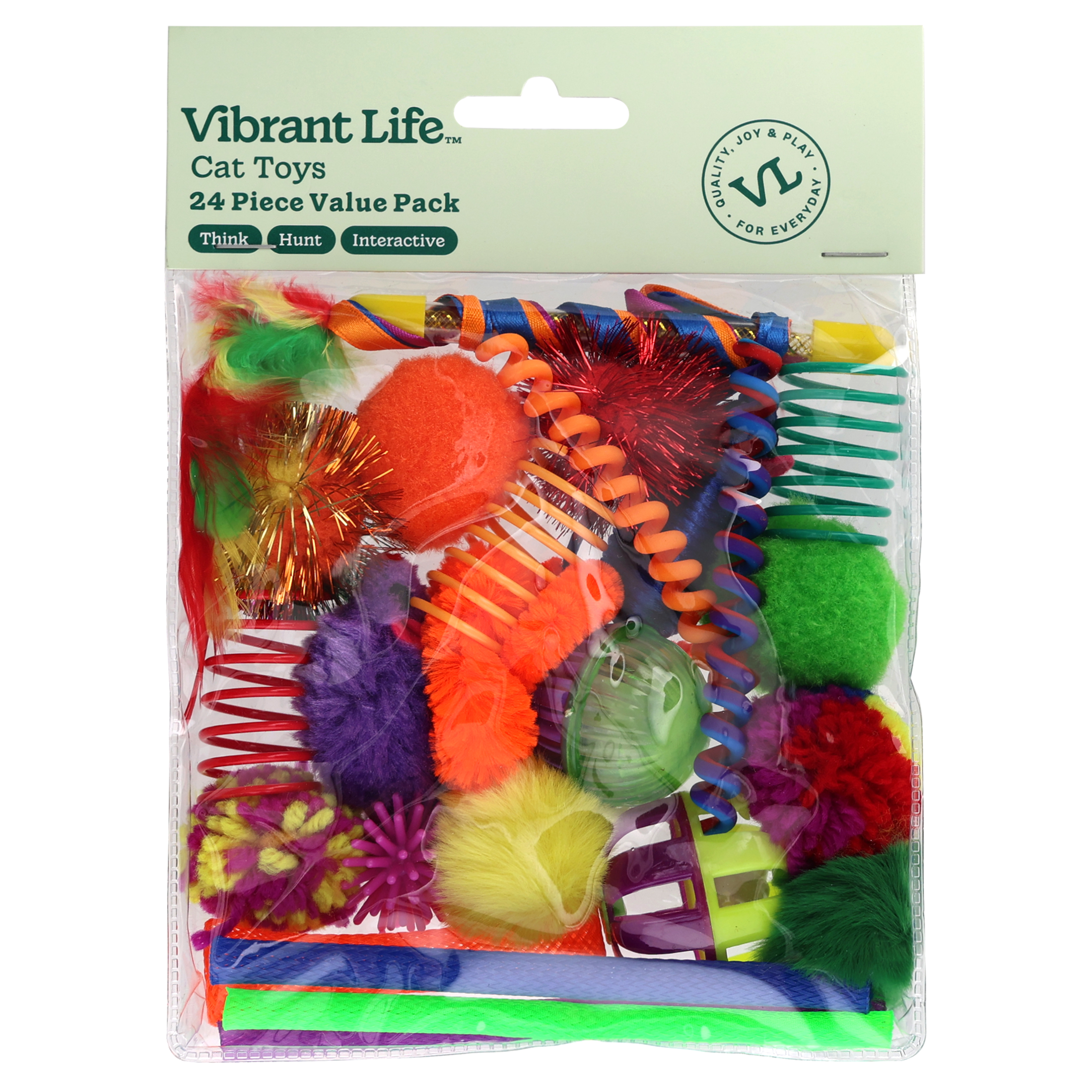 Vibrant Life Value Pack Cat Toys, 24 Pieces