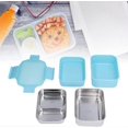 thumbnail image 2 of 304 Stainless Steel Lunch Box, Double Layer Lunch Box, Food Storage With Compartment For Adults, Kids, Office, School Trip(blue), 2 of 5