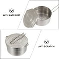 thumbnail image 3 of Stri Stainless Steel Outdoor Camping Pot Portable Mountaineering Cooking Pot, 3 of 7
