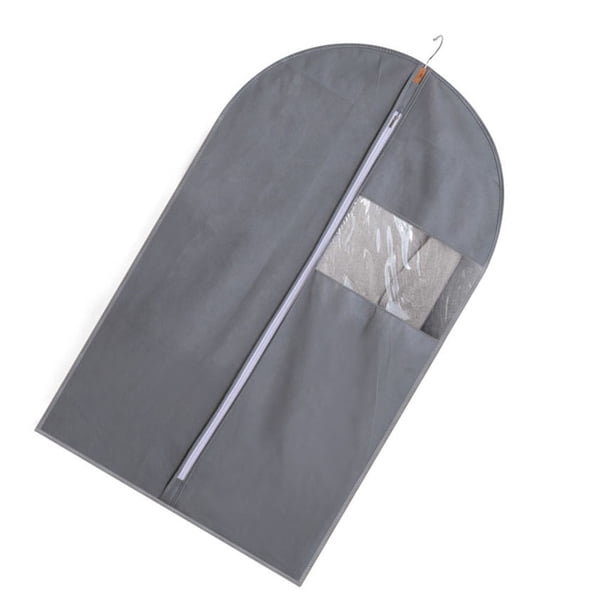 Billuyoard Colgando ropa, ropa, traje, abrigo, funda antipolvo, bolsa de almacenamiento para el hogar, estuche organizador, armario, ropa colgante Cubiertas para muebles de jardín Gris METRO