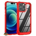 thumbnail image 3 of For Apple iPhone 15 Pro Max (6.7") Heavy Duty Hybrid Clear back Shield Hard PC + TPU Bumper Edge Frame Shockproof Phone Case Cover by Xpression - Red, 3 of 8