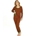thumbnail image 2 of Leveret Womens Two Piece Cotton Pajamas Red & Green Stripes XL, 2 of 2
