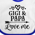 thumbnail image 4 of Inktastic Gigi and Papa Love Me Girls Baby Bib, 4 of 4