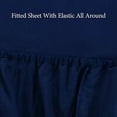 thumbnail image 4 of Fitted Sheet 160x200cm With Bonnet 30cm Navy Blue Microfiber, 4 of 5