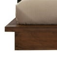 thumbnail image 4 of Benjara Zeko California King Platform Plinth Bed, Natural Edge, Walnut Brown Wood, 4 of 5