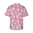 thumbnail image 4 of Xecao Cute Rabbit print Hawaiian shirt - a stylish short-sleeve button-down for men, perfect for casual beach and tropical outings., 4 of 9