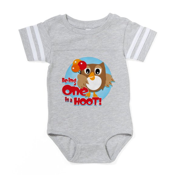 CafePress - Owl 1St Birthday - Cute Infant Baby Football Bodysuit