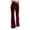Wine, variant on Women's High Waisted Velvet Wide Leg Pants with Drawstring Waist Soft Flared Trousers for Casual Wear and Cozy Comfort(Black, XXL)