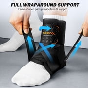 Whcool Adjustable Ankle Brace, Black, S