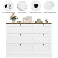 thumbnail image 3 of Homfa 6 Drawer White Dresser for Bedroom, Modern Wood Storage Cabinet Chest of Drawer for Living Room Entryway, 3 of 7