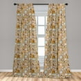 thumbnail image 5 of Ambesonne Cat Curtains, Family Tree of Kitty Humor, Pair of 28"x63", Multicolor, 5 of 5