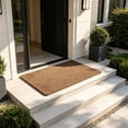 thumbnail image 1 of Tapis de Porte pour Entrée de Maison, Tapis de Porte pour Porte d'Entrée Extérieure, Paillasson Imitation Coco Style Imprimé Broderie Tapis de Sol Extérieur Piège-Saleté Tapis d'Entrée pour Porte d'Entrée Porche Patio, 1 of 6