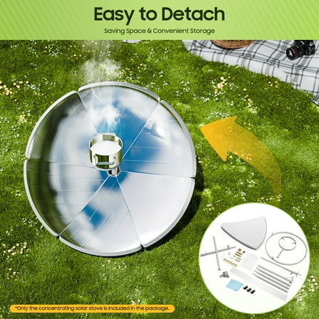 Multi Function Camping Outdoor Stove Portable Solar Oven Cooker 1.5m Diameter US