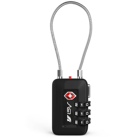 Travel Lock BV, combinación negra, aprobada por la TSA, 28 mm