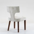 thumbnail image 5 of Mid Century Modern Dining Chairs Set of 2, Farmhouse Linen Fabric Upholstered Accent Chair,Kitchen Chairs with Hardwood Frame, Beige, 5 of 17