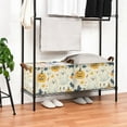 thumbnail image 3 of Yayeee Foldable Storage Basket for Shelves with Handles Waterproof Cloth Bins, Halloween Cute Ghosts, 3 of 7