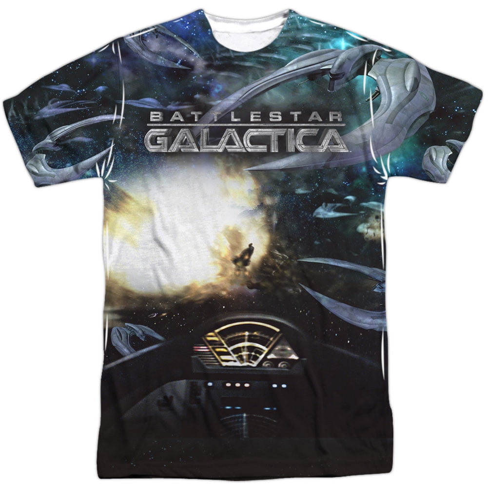Battlestar Galactica DEMONS BADGE Licensed Adult Long Sleeve T-Shirt S-3XL