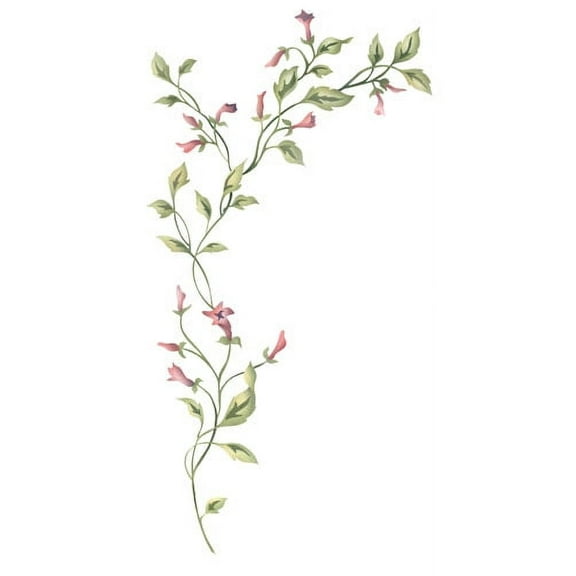 The Mad Stencilist Sweet Flower Vine Wall Stencil; TMS403