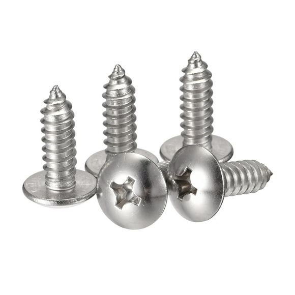 Unique Bargains #14 x 3/4' 304 Stainless Steel Phillips Head Self Tapping Screws 25 Pack